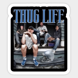 Detroit Thug Life Dan Campbell , Lions Football Sticker